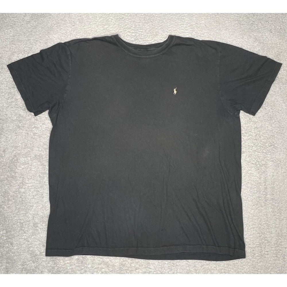 Vintage 90s Polo Ralph Lauren T-Shirt Mens XL Black‎ Casual 100% Cotton
